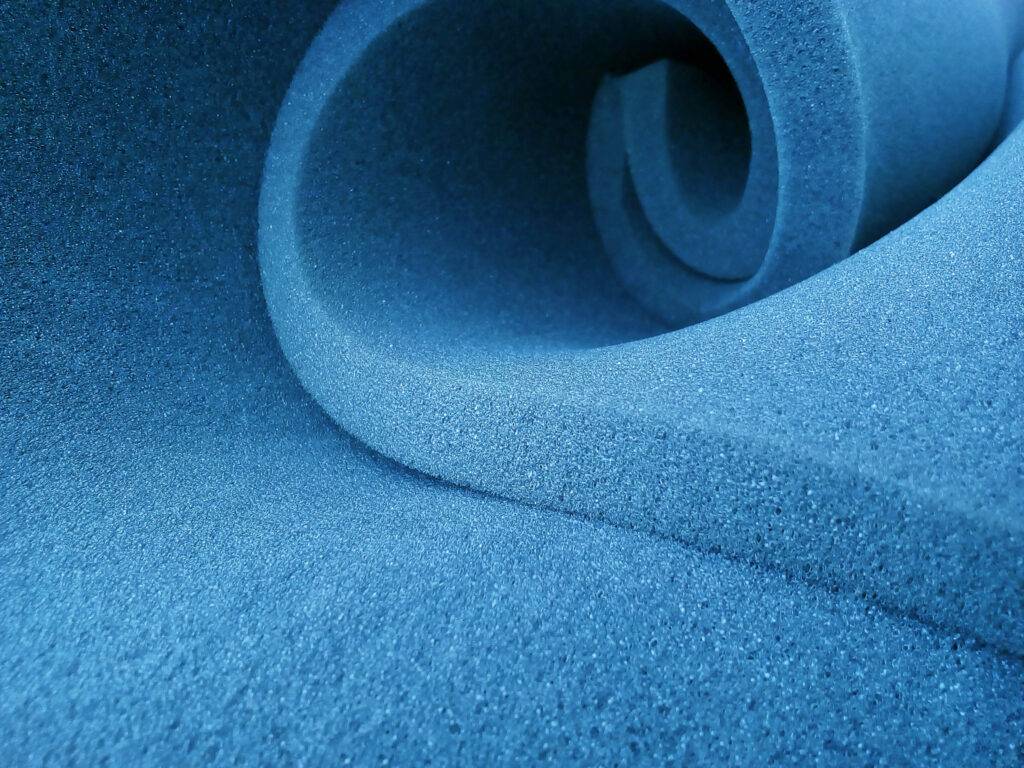 Blue PU Open Cell foam roll